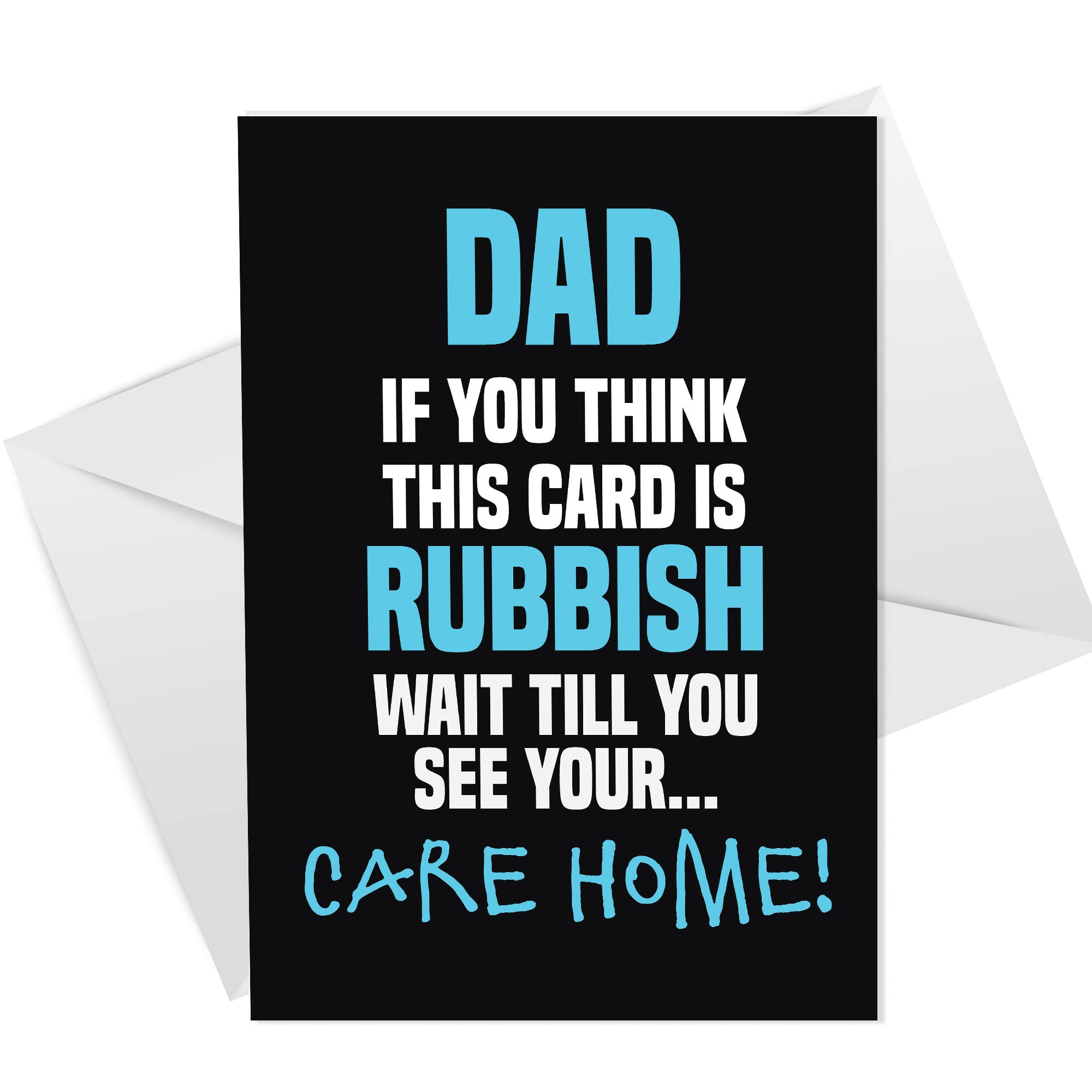RED OCEAN Funny Birthday Card For Dad - Dad Card From Daughter Son - Father's Day Card For Dad - Novelty Rude Humour Card For Dad - Christmas Card For Dad