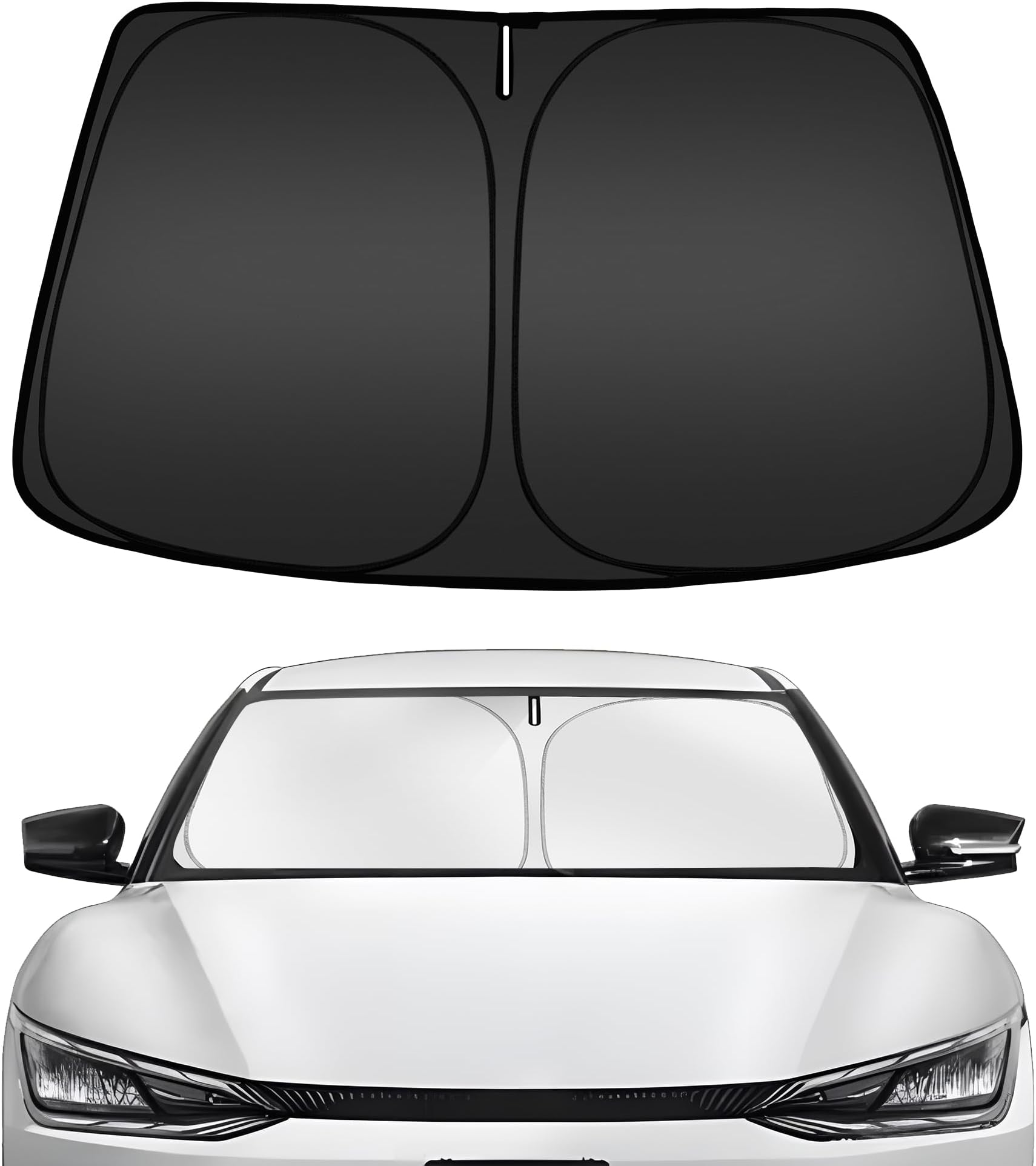 - Windshield Sun Shade for Kia EV6 2022-2025 2026, Custom Fit Foldable Front Window Sunshade Sun Visor Protector, Block UV Rays Keep Your Car Cooler