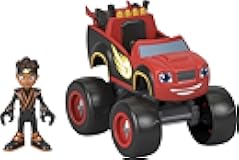 Fisher-Price Blaze and the Monster Machines Toy Truck & Figure Set, Ninja Blaze & AJ, Preschool Racing Play Ages 3+ Years
