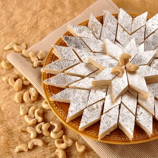 Kaju Barfi 1.50 kg Delicious Indian Traditional Sweets For All Occasions Raksha Bandhan,Marriage, Diwali, Holi, Ganesh Chaturthi Festival Treat For Family & Friends