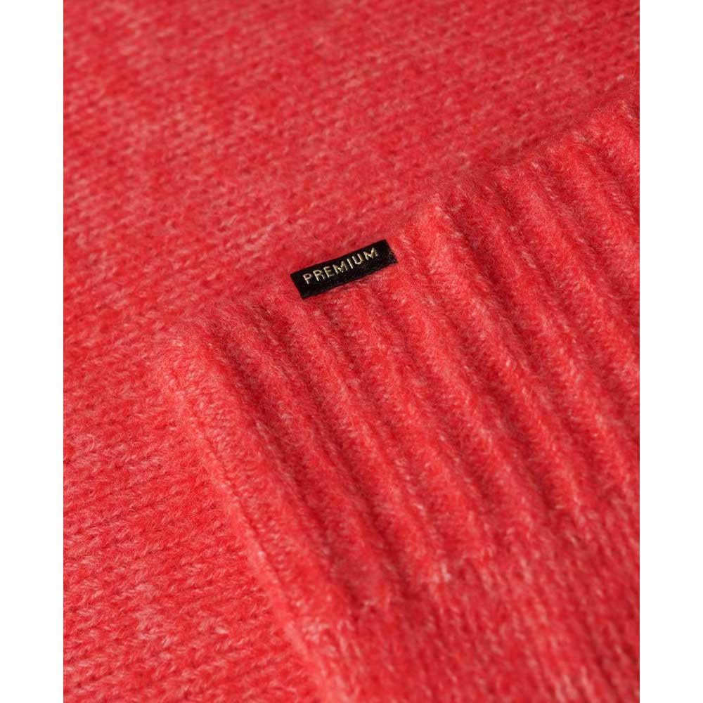 Superdry Damen Pullover mit V-Ausschnitt in Übergröße Korallenrot Twist 38