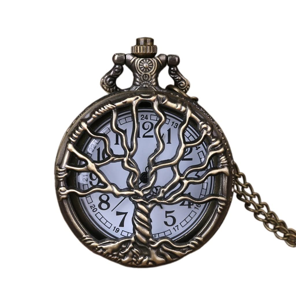 Montre de poche cadeau idéal avec motif arbre de vie symbolique