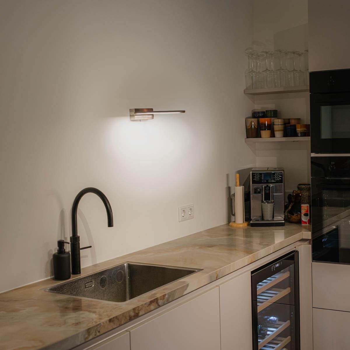 Qazqa Jerre - Applique Murale LED Dorée 41.5cm - Design Moderne IP44 Pour Salle De Bain