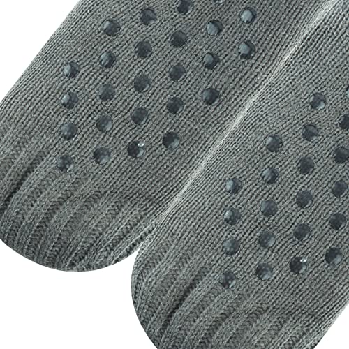 Belloxis Knuffelsokken wintersokken voor heren, warme, pluizige, dikke huissokken, huissokken met noppen, cadeau voor mannen voor Kerstmis 38-44, F-493A1 Grijs, 38/44 EU - Afbeelding 4