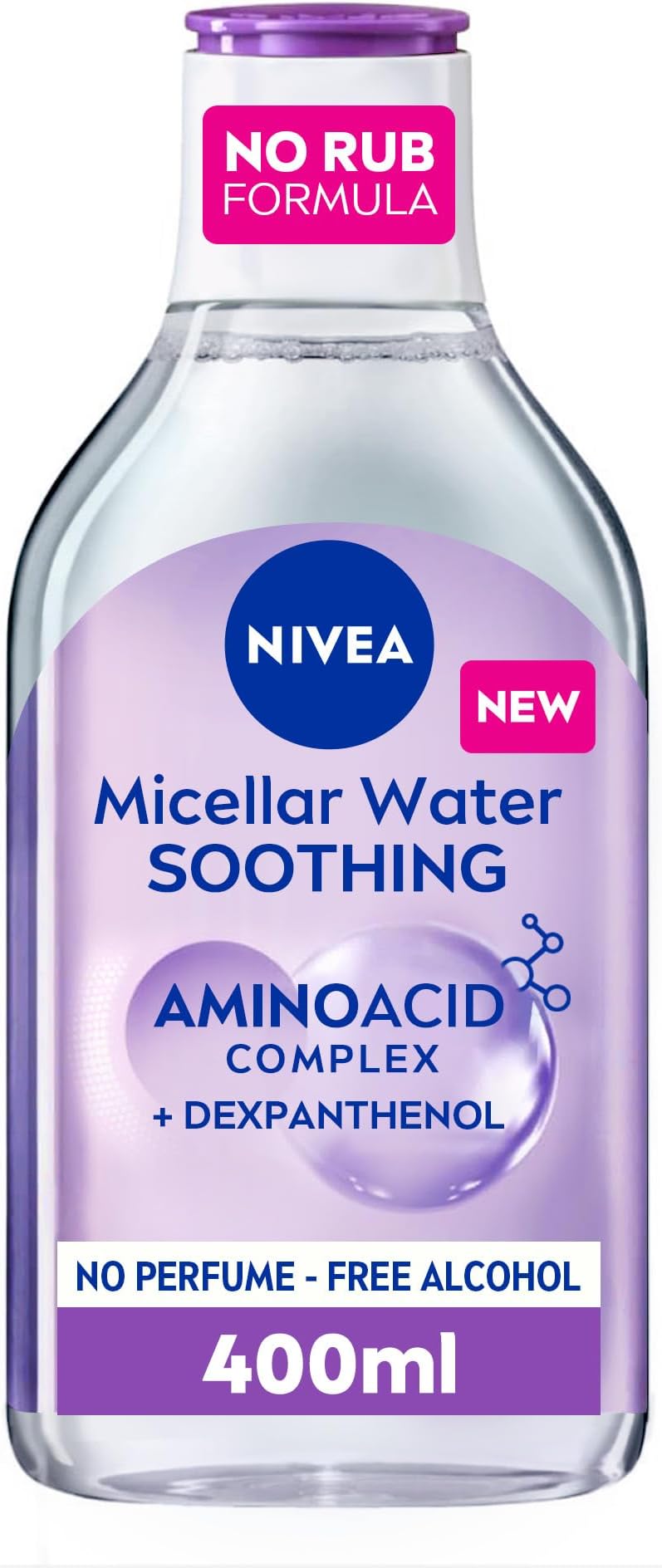 Face Micellar Water, Makeup Remover, All Skin Types, 400ml
