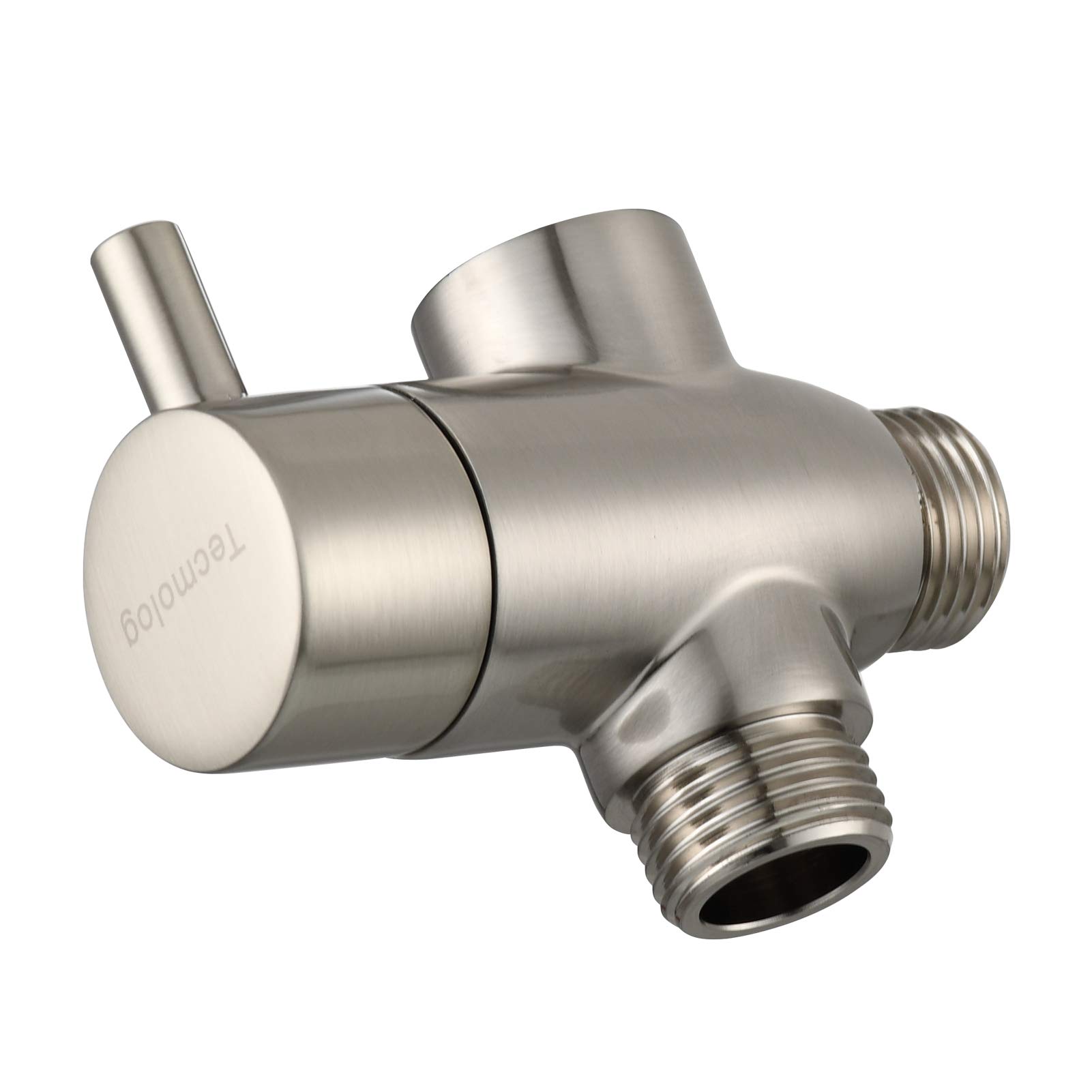 Shower Splitter Valve Brushed Nickel G1/2" Brass Shut Off Shower Diverter Valve for Hand Shower, DSF013NA