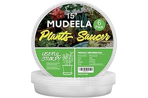 MUDEELA 15 Inch Plant Saucer: The Perfect Companion for Your Indoor Plants