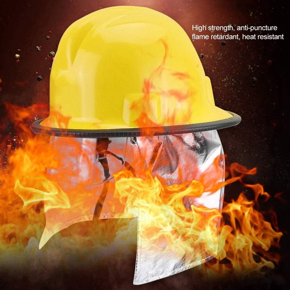 Firefighter Hard Hat, Fireman Safety Helmet with Aluminum Foil Prevention Flame-retardant Pierce for Work, Home, Firefighter, Work at Height