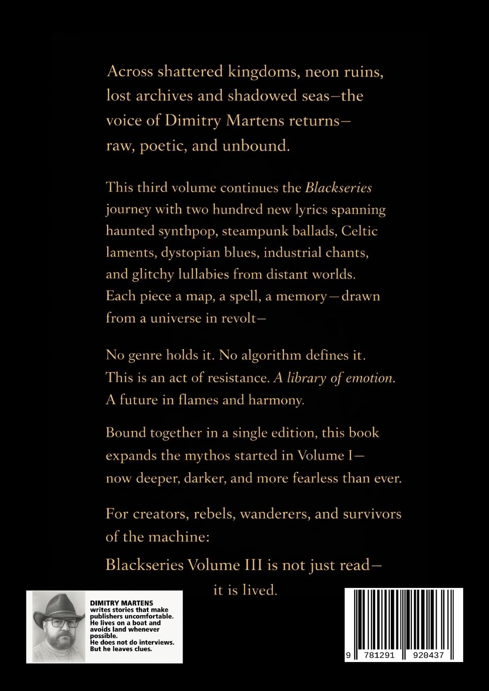 THE COMPLETE LYRICS OF DIMITRY MARTENS (VOL. 3): Blackseries
