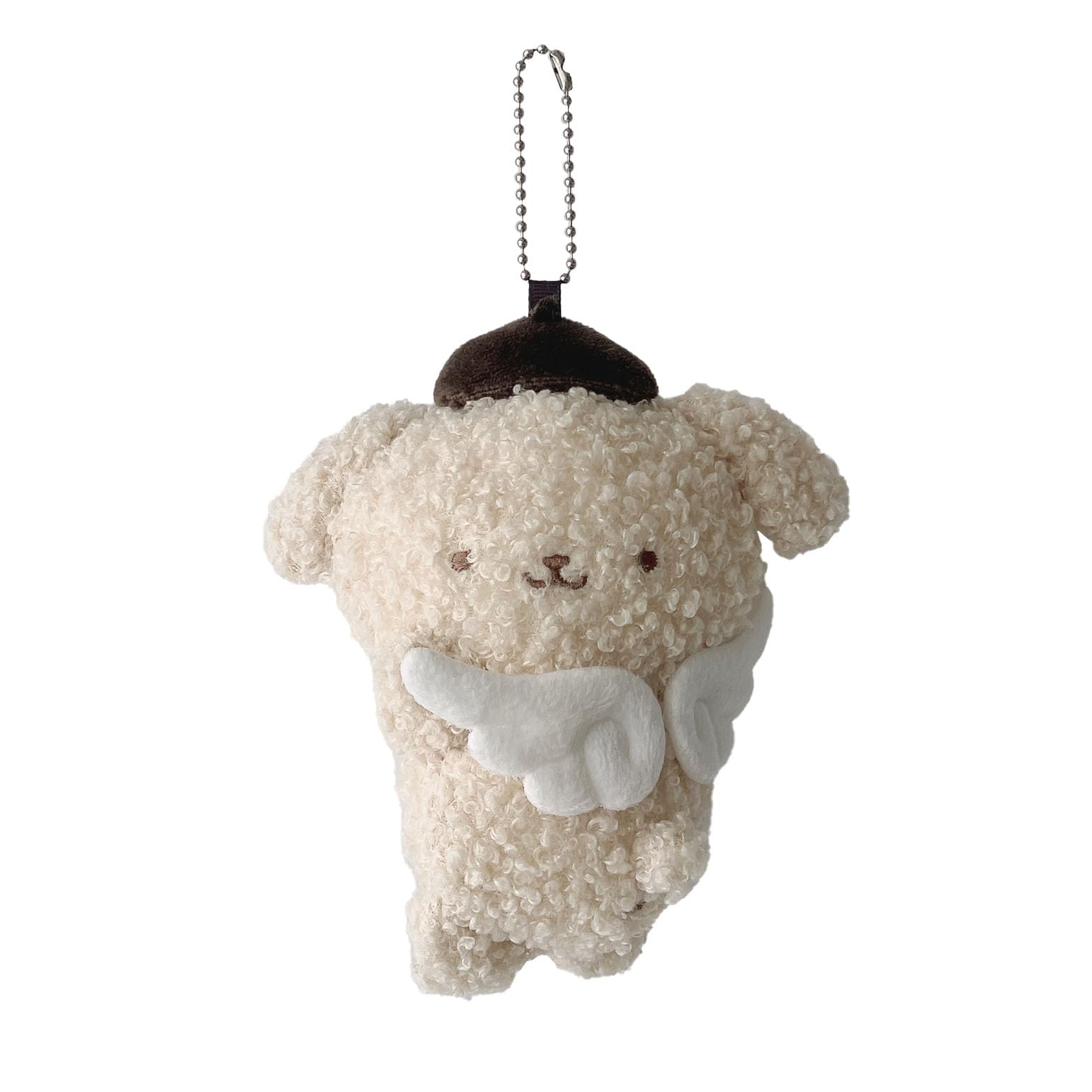 AS KNOW AS Plus x Sanrio Pompompurin Angel Plush Keychain Ball Chain