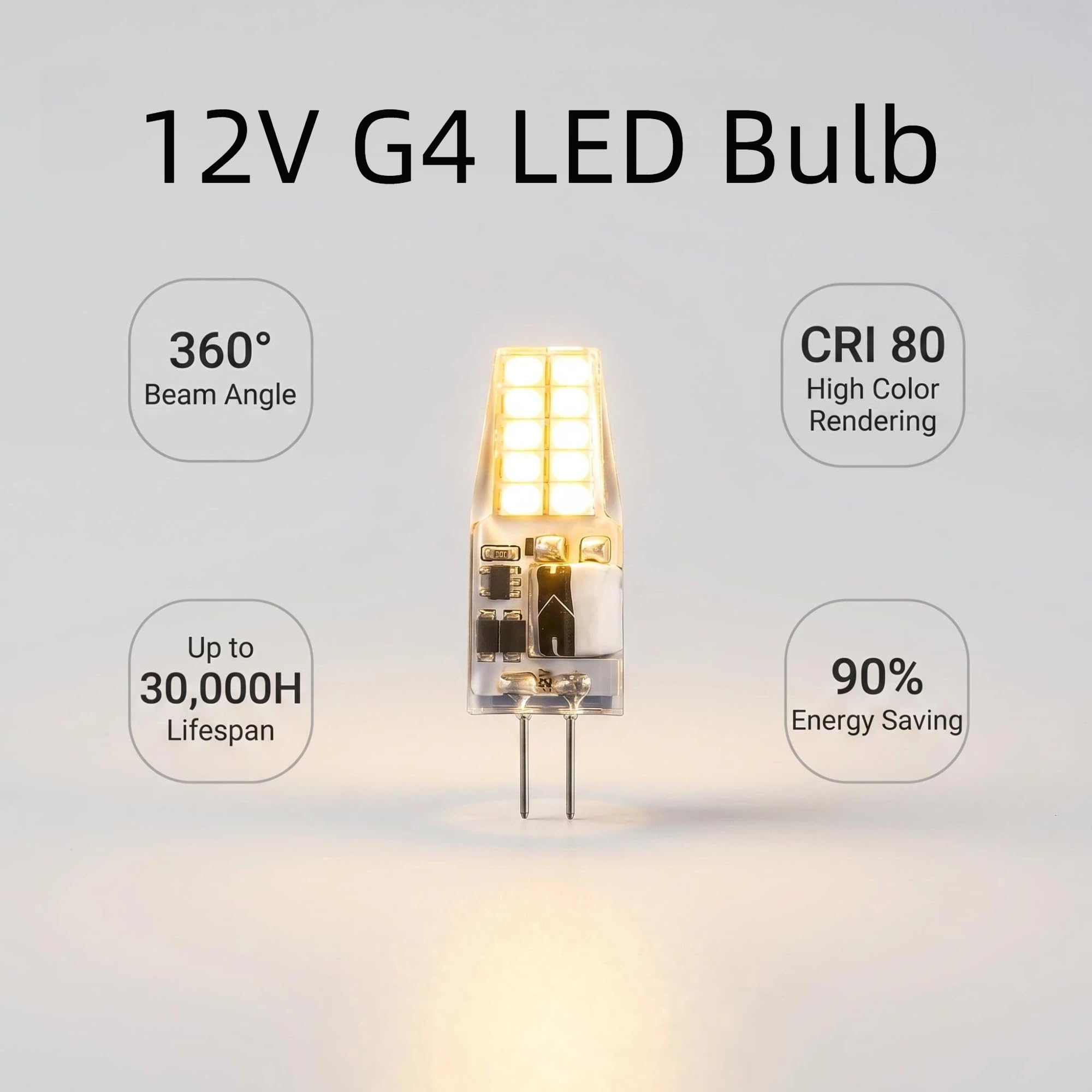 G4 LED Glühbirne 12V T3 Doppelstift 10PCS(5W/Warmes Licht)