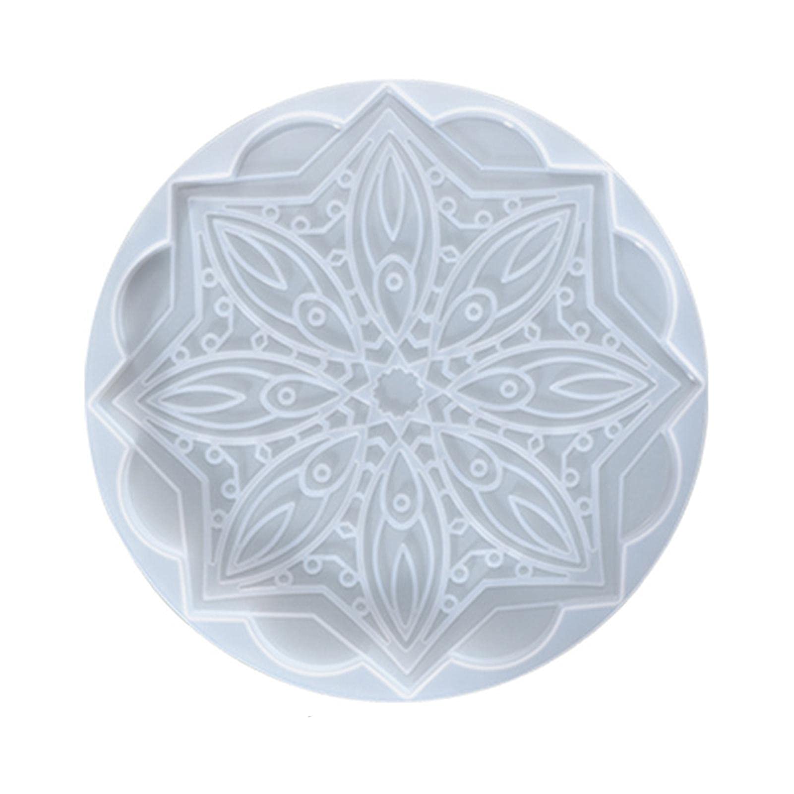 Mandala Silicone Mould Casting Mould, Mandala Flower Coaster Mould for Resin, Epoxy Resin Craft Mould for Tray, Wall Hanging, Coaster