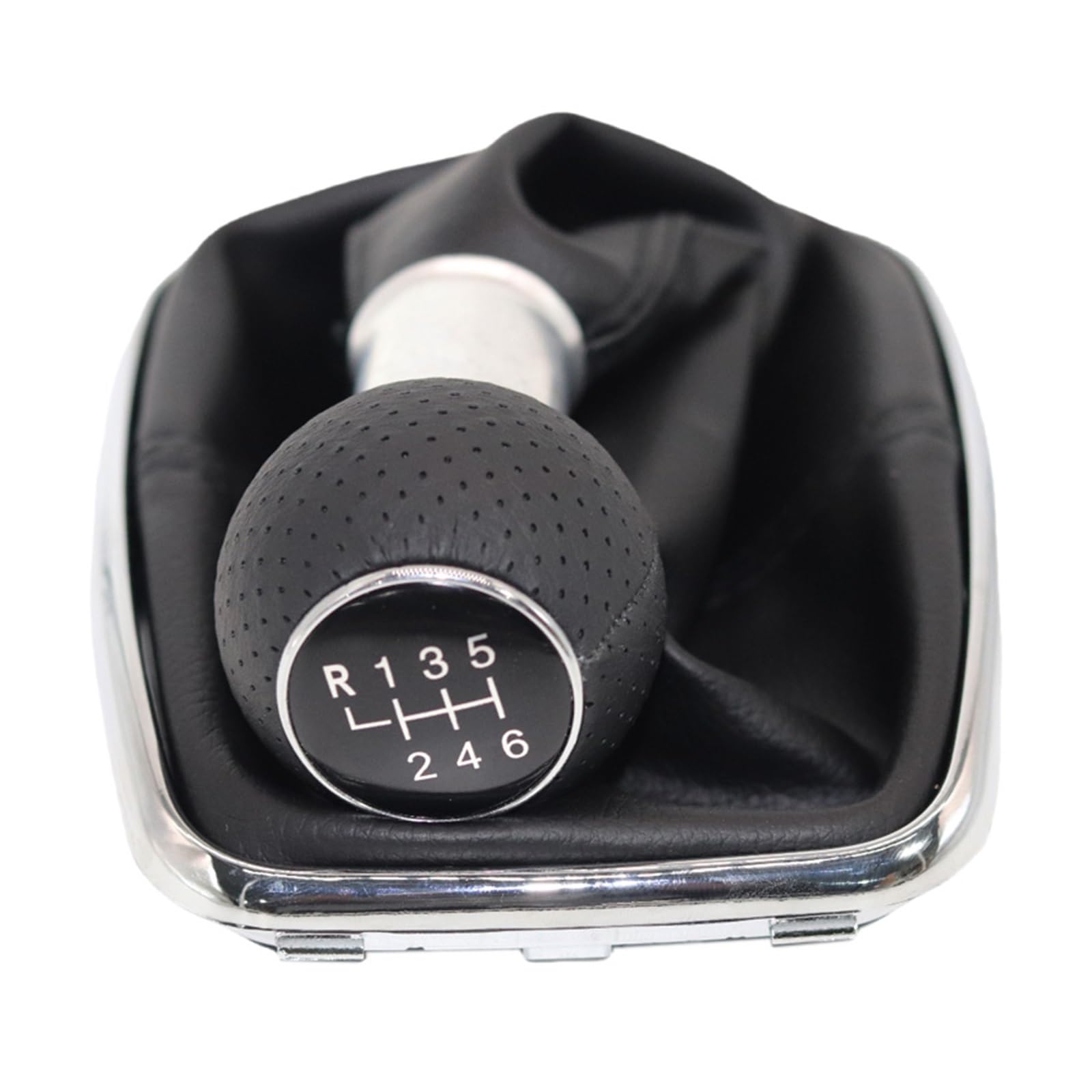 WYLWSHA Shift Gear Knob Cover for VW for Golf 4 IV for MK4 for GTI for R32 for Bora for Jetta 1999-2004 5 Speed Gear Shift Knob Lever 23mm(6 Speed Black line)
