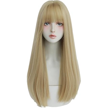Amazon.com: 7JHH WIGS Peluca rubia con flequillo para mujer, larga y lacia,  rubia, peluca sintética para niña, emo, cosplay y uso diario (rubio de 23  pulgadas) : Belleza y Cuidado Personal