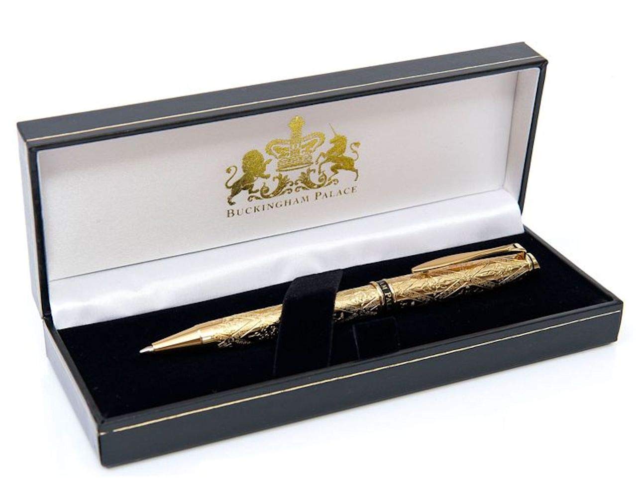 Amazon | 英国 バッキンガム 宮殿 紋章ケース入り ゴールドプレート