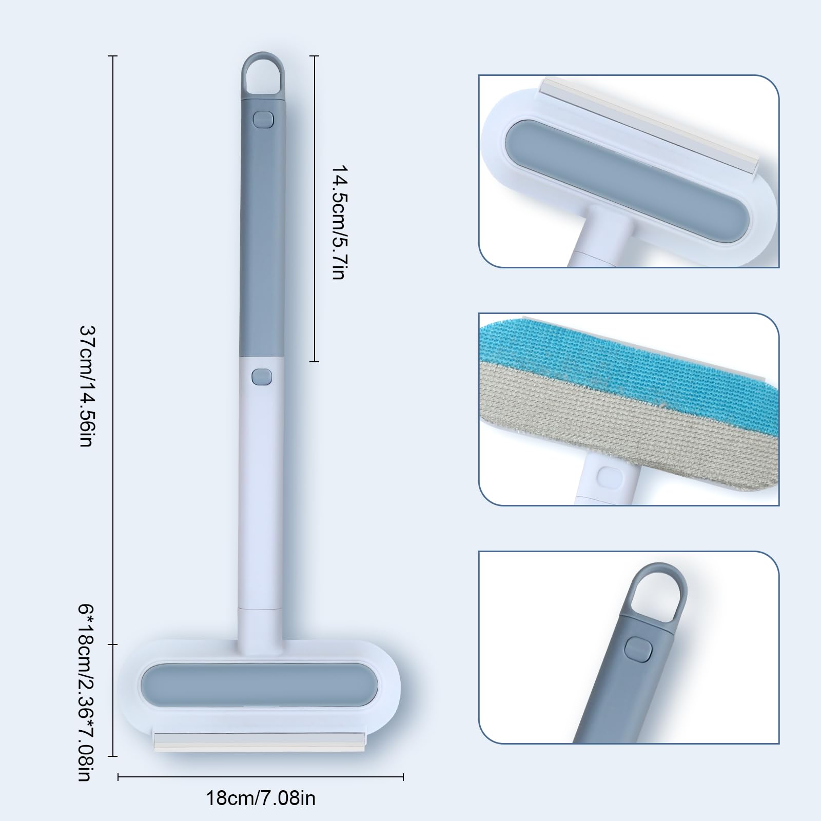 Yozexin Pet Hair Remover, Multifunction Long, 3-in-1 Pet Hair Remover, Reusable Pet Hair Remover, for Sofas Carpets - Image 2