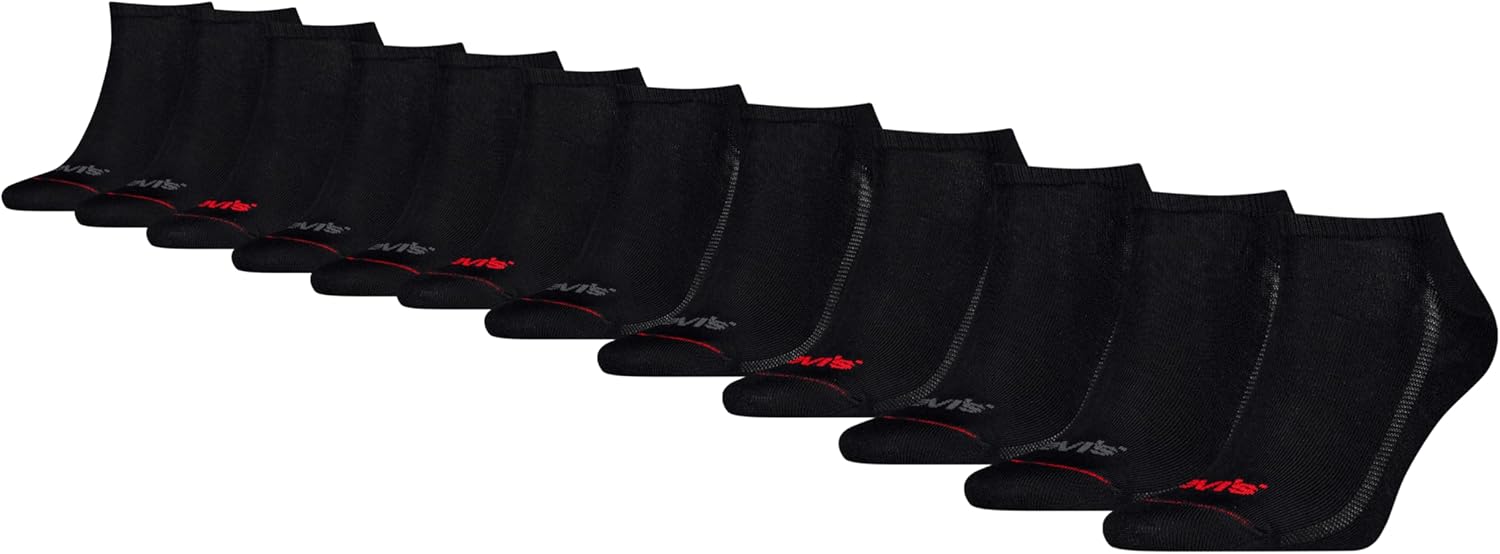 Levi's Men's 12-pack Low Cut Socks, Lightweight, Arch Support & Mesh Ventilation