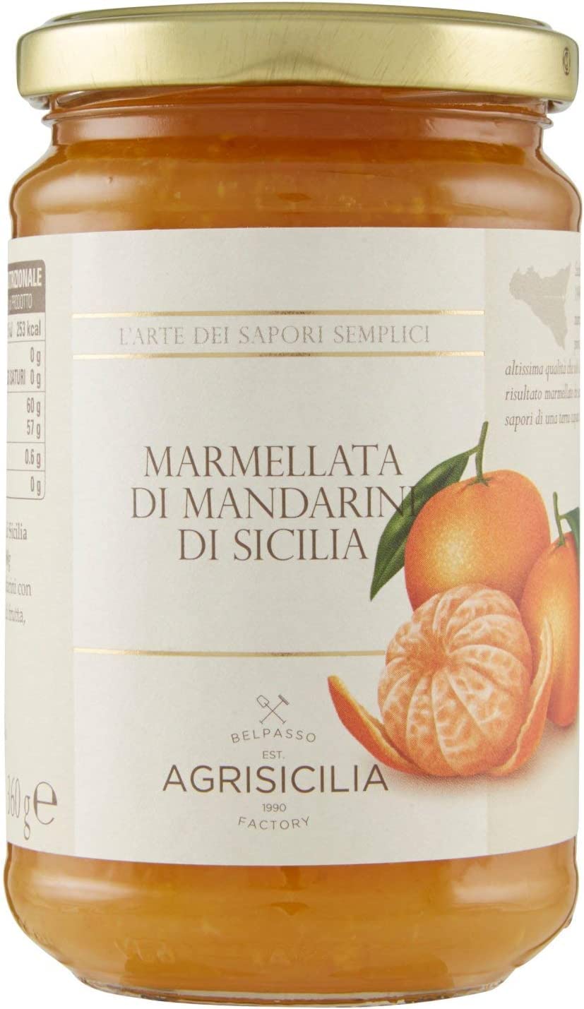 Marmellata di Mandarini di Sicilia - Mermelada de mandarina afrutada (6 x 360 g)