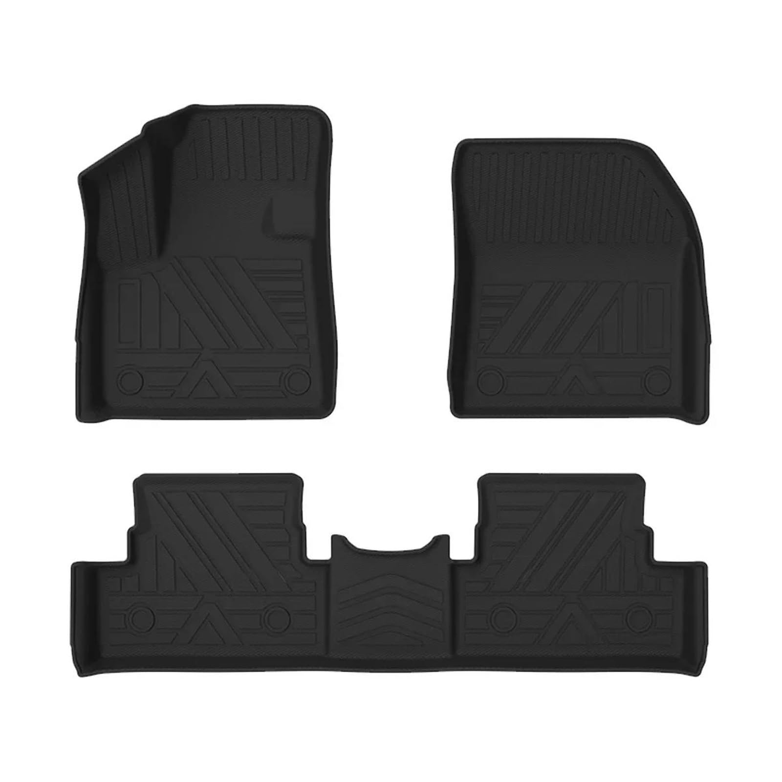 Alfombrillas Piso Automóvil Para Peugeot 3008 2017-2021 Alfombrilla De Coche Impermeable De Goma TPE Antideslizante Con Revestimiento Completo Para Volante A La Izquierda Kit de Alfombrillas