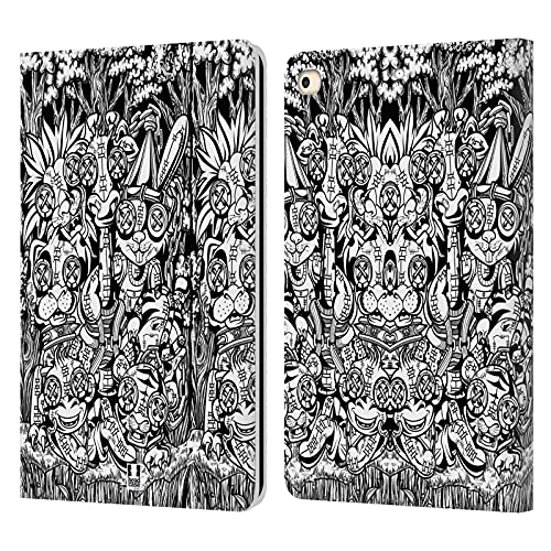 Étui portefeuille iPad 9.7 en cuir Head Case Designs Doodle Animaux