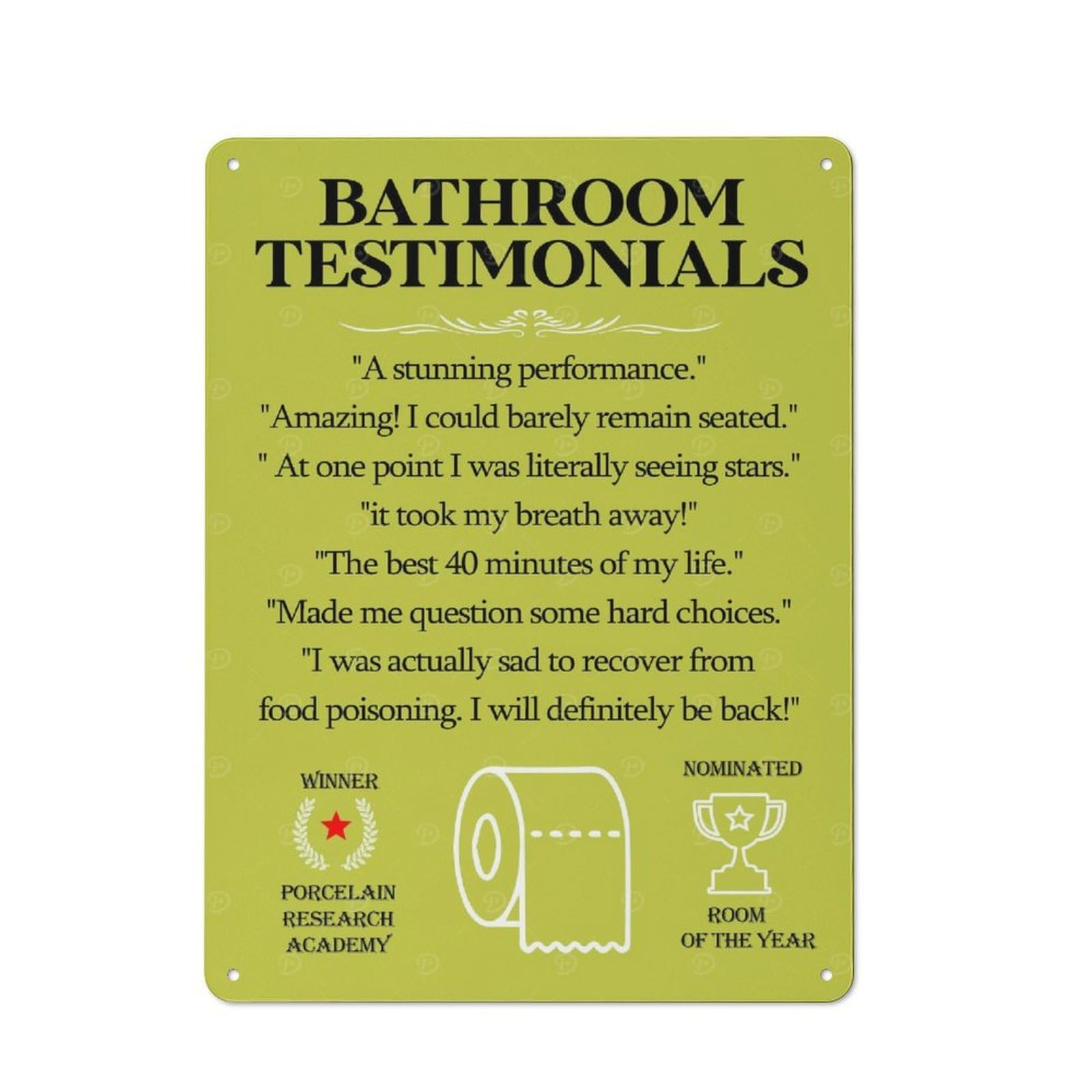 Kitchen Metal Sign with Toilet Design 40x30cm, Cosy Kitchen Wall Decor for Bakery, Diner, Cafe Or Family Room