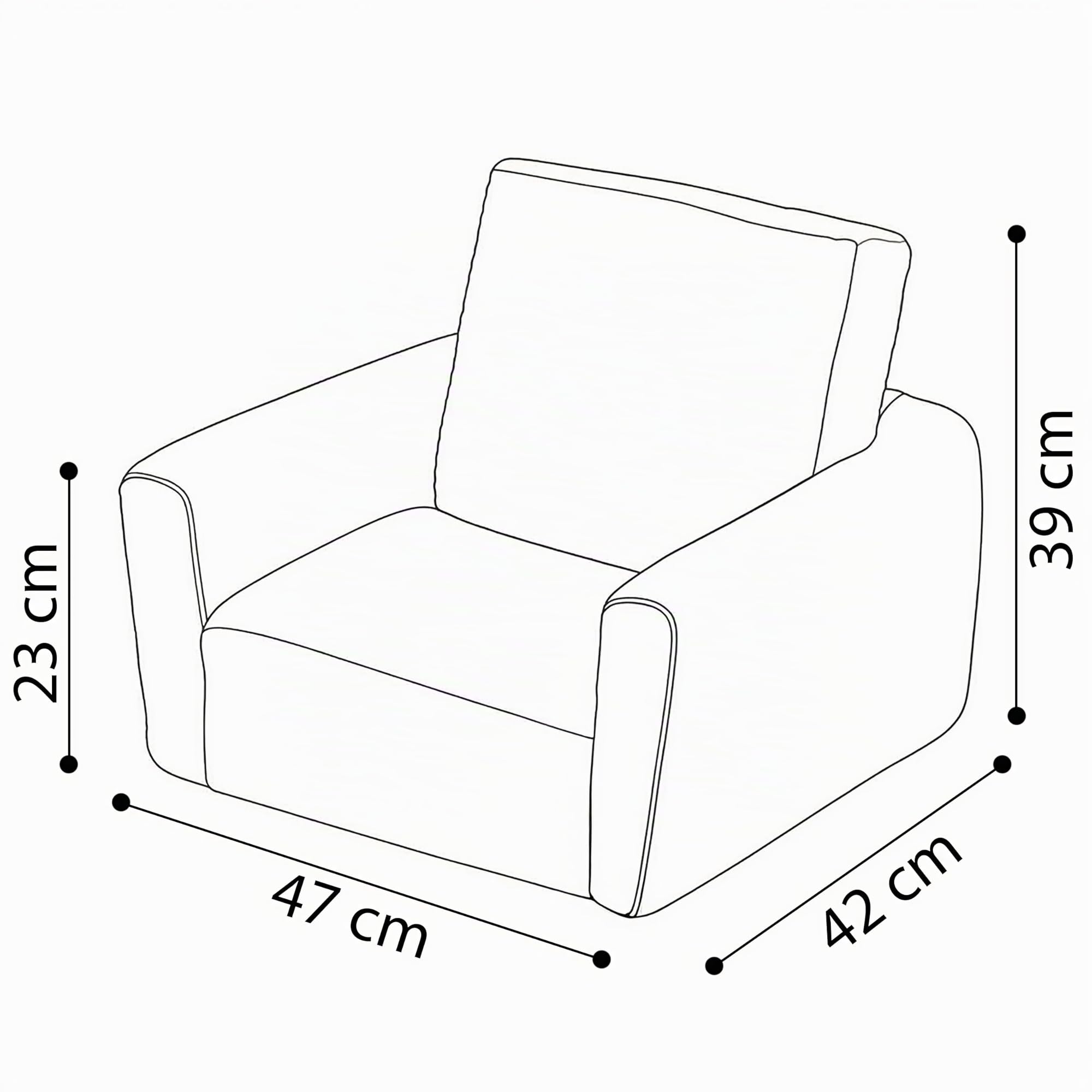 MISIOO Cubie, Fauteuil pour Enfant, en Velours côtelé, Pliable, pour Chambre d'enfant, Petit Fauteuil pour bébé, Fauteuil Doux pour Chambre d'enfant, Petit Fauteuil pour bébé pour Les Tout-Petits