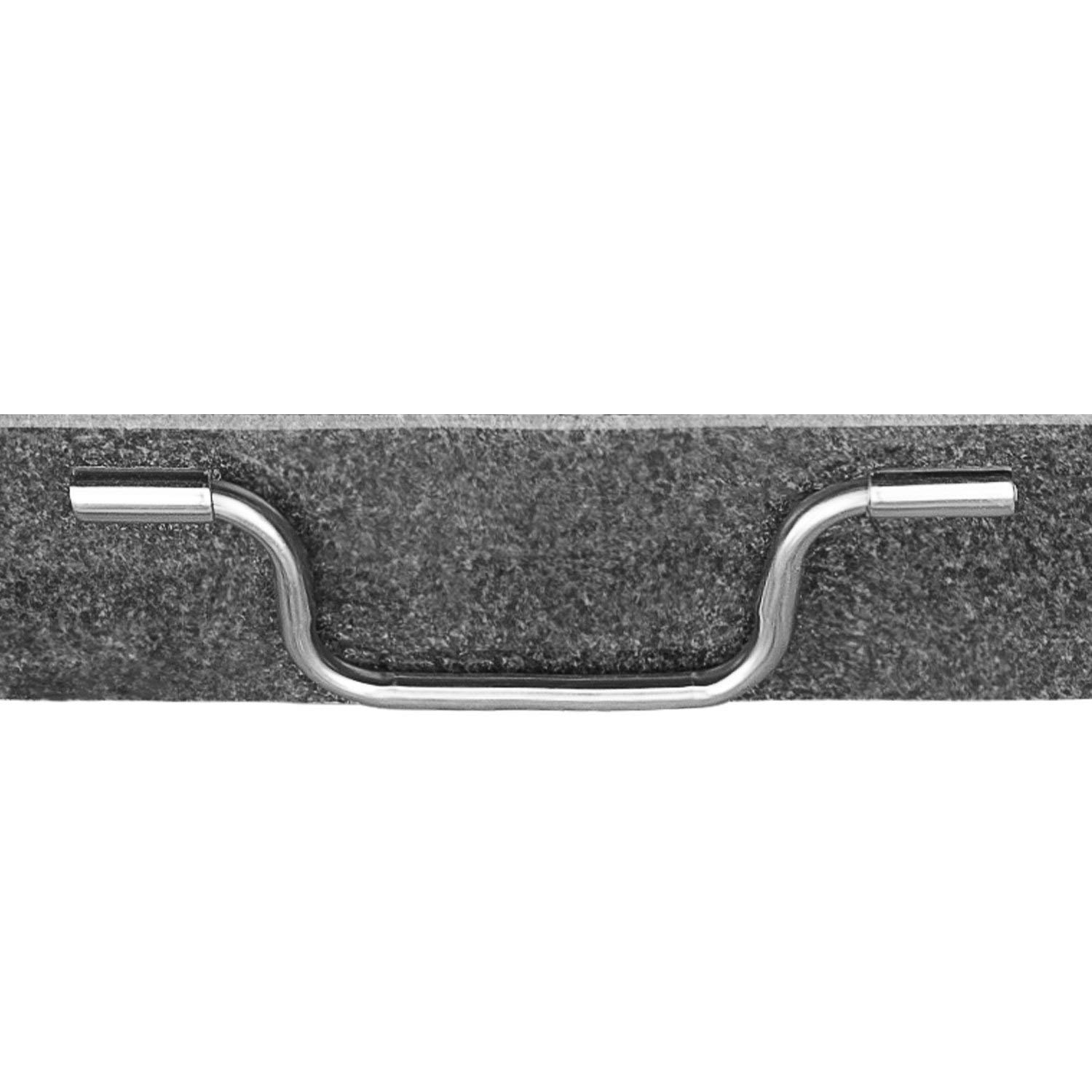 anndora Granit Sonnenschirmständer 40kg rollbar 45x45cm Adapter 48, 38mm - dunkelgrau poliert