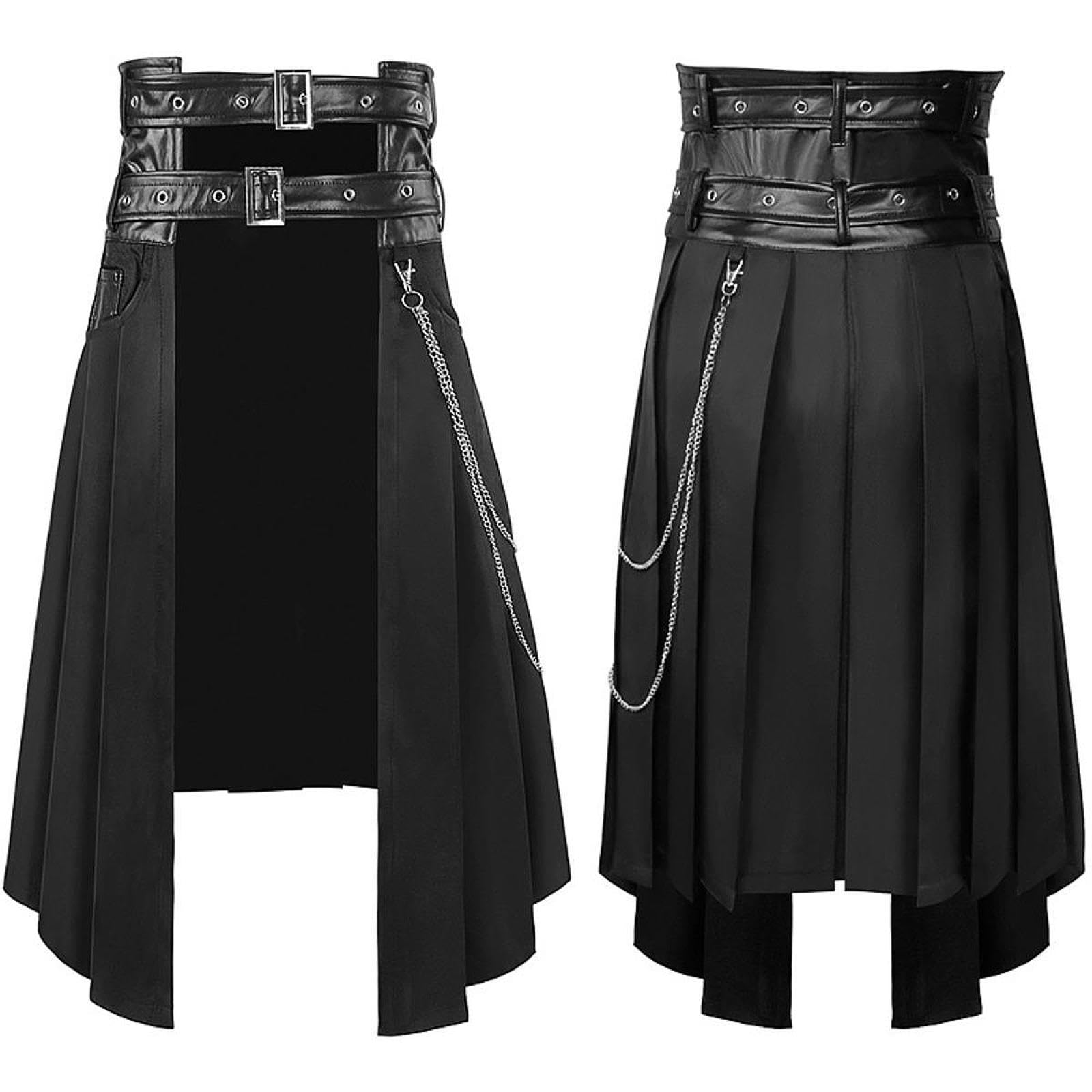 Falda para hombre Estilo vintage Cinturón ajustable Cosplay Falda diaria