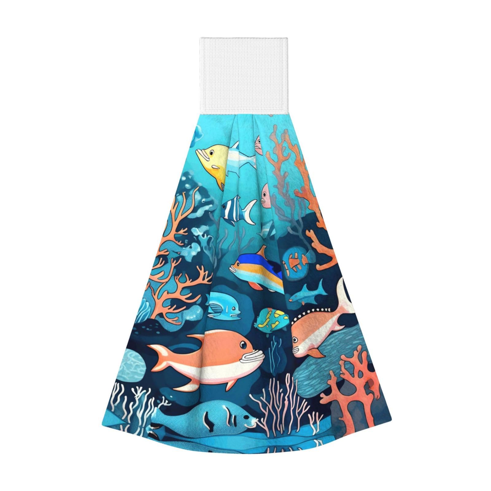 Submarine dolphins Highly Absorbent Dish Towels Soft Coral Fleece Wipe
