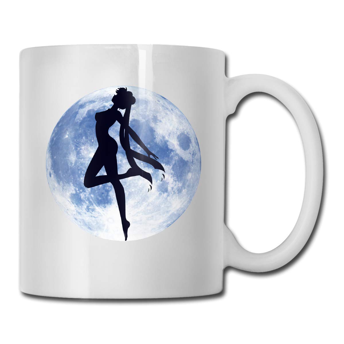JKHIUAH Sailor Moon Silhouette Fashion Ceramic Coffee Mug Tea Cup man women gift Office Home White One Size