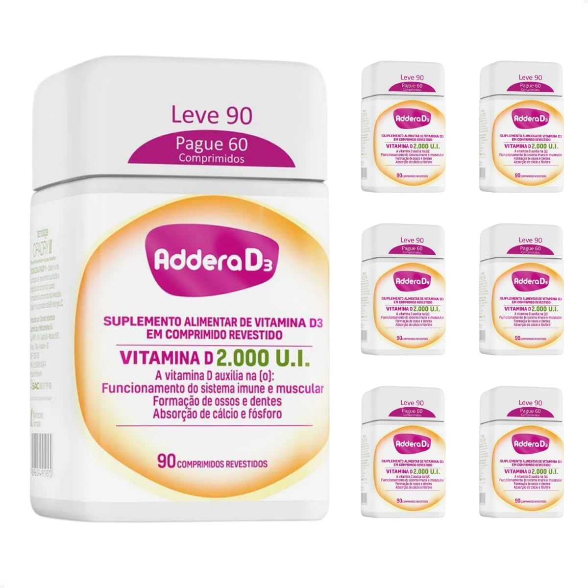 Kit com 6 – Addera 2.000UI com 90 Comprimidos Revestidos