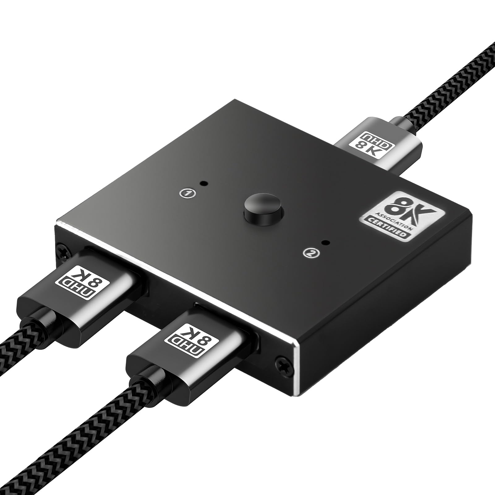 Switch HDMI 8K HDMI 2.1 splitter bidirezionale 1 in 2 out/2 in 1 out estendere display Ultra HD 4 K @ 120 Hz 8 K @ 60 Hz 3D 48 Gbps HDMI Switcher per Xbox, Apple TV, PS5/PS4, Roku, Blu-Ray, DVD, HDTV
