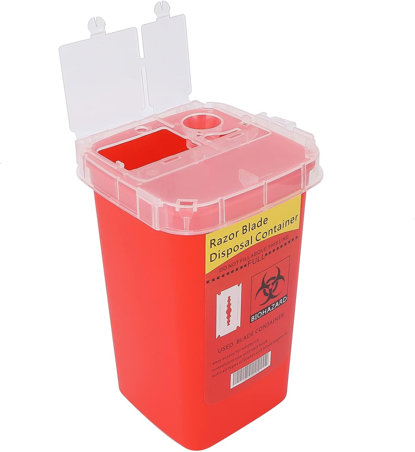 Razors Blades Disposal Case,Plastic Large Capacity Trash