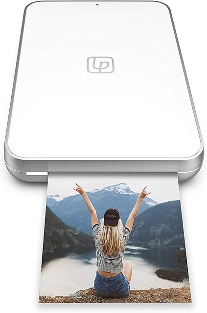 Lifeprint Ultra Slim Printer, Portable Bluetooth Photo, Video and GIF Instant Printer with Video Embed Technology, Editing Suite and Social App iPhone - White