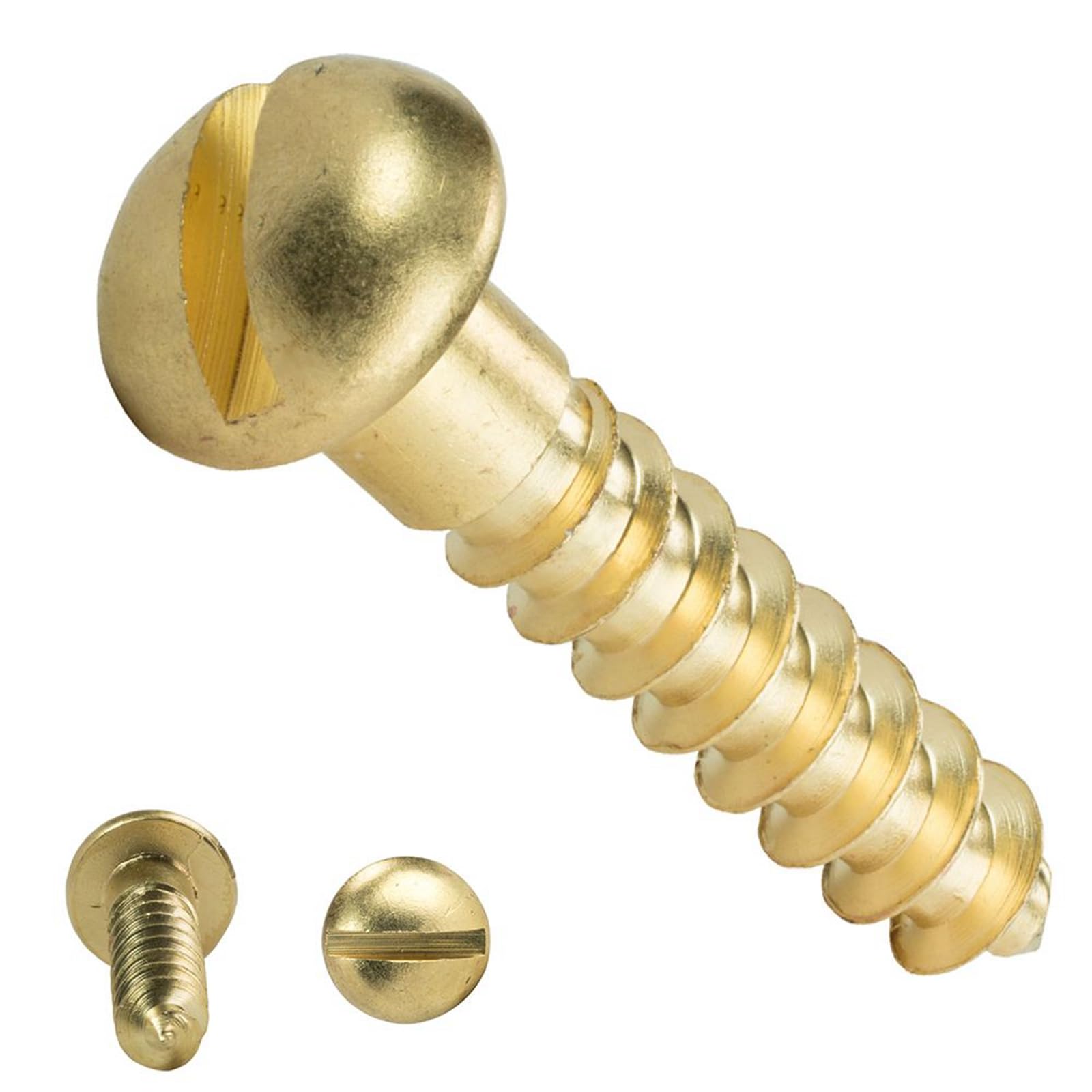 100 tornillos for madera de cabeza redonda de latón macizo M2 M3 M4 M5, sujetadores de madera autorroscantes con accionamiento ranurado for muebles, gabinetes y aplicaciones decorativas(M5 X 20mm)