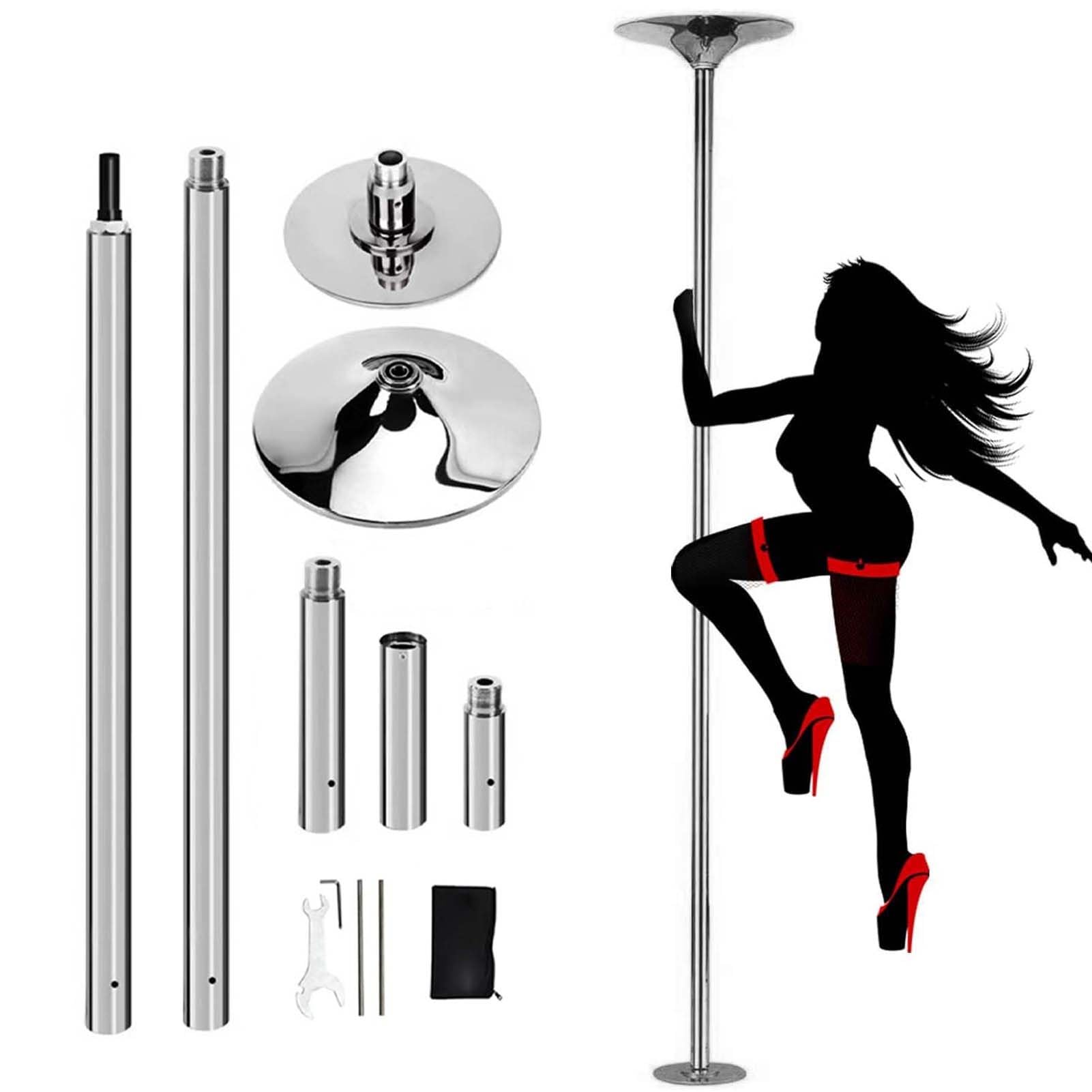 NGDFGR Removable Dance Pole, Home Fitness Stripper Pole, Studio/Gym/Bar/Club Professional Pole For Dancing, Load 440 Lbs Spinning Rod,2.2m-2.7m(7.2ft-8.8ft)