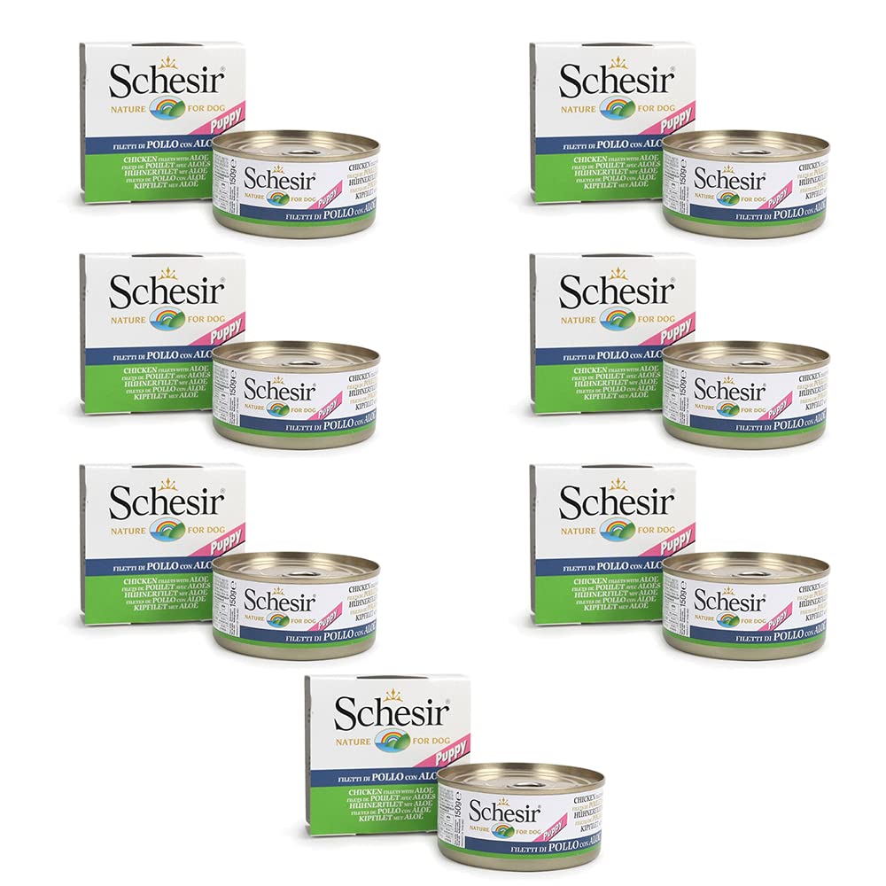 Schesir 49% Chicken Fillet with Aloe in Jelly Canned Wet Puppy Food- 150g Each - Pack of 7 (B0992M1NZP) Amazon Price History, Amazon Price Tracker