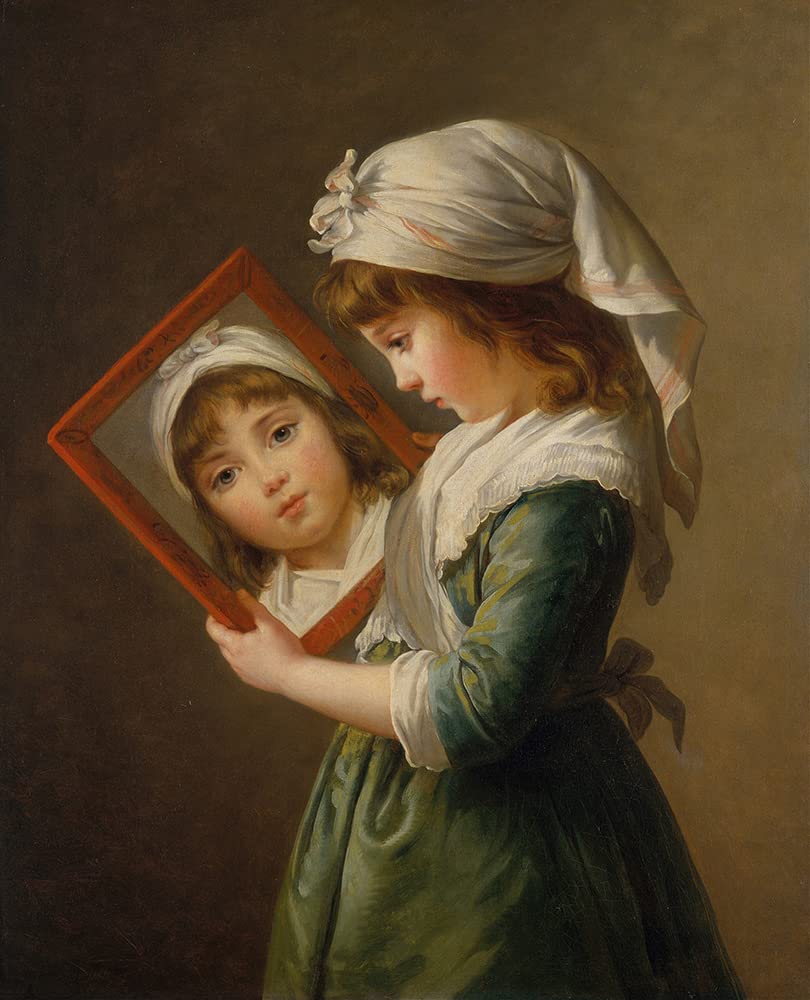 ArtDirect Julie Le Brun Looking in a Mirror (1787) 11x14 UnFramed Museum Art Print Poster Ready for Framing by Elisabeth Louise Vigée Le Brun (French, 1755-1842)