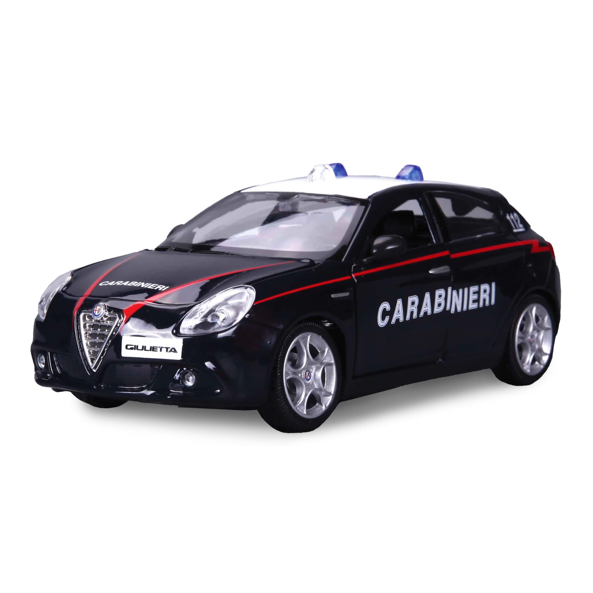 BBURAGO - Auto Carabinieri - Modellino Realistico Auto in Scala 1:43 (Scelta Casuale tra i Modelli Disponibili), Licenza Ufficiale Arma dei Carabinieri, Età consigliata 3+ Anni