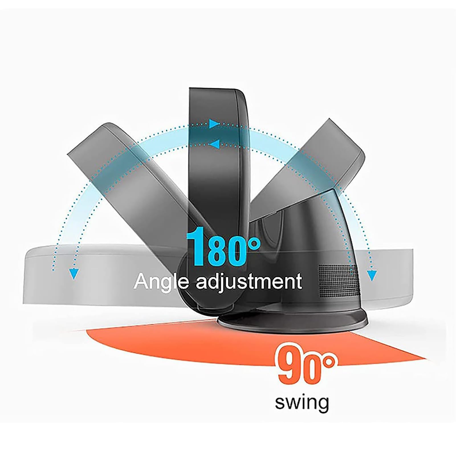 Ventilador Oscilante De 35 W Sin Aspas, 9 Velocidades, Ultra Silencioso, De Pie/Sobremesa/Montaje En Pared, con Control Remoto Y Temporizador, para El Hogar Y La Oficina,White
