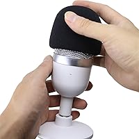 Vista 5 de YOUSHARES Razer Seiren Mini Pop Filter - Funda de espuma para parabrisas compatible con Razer Seiren Mini Micrófono de Streaming para bloquear