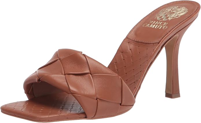 Amazon.com | Vince Camuto Women's Footwear Brelanie Woven Strap Dress Mule Heeled Sandal 