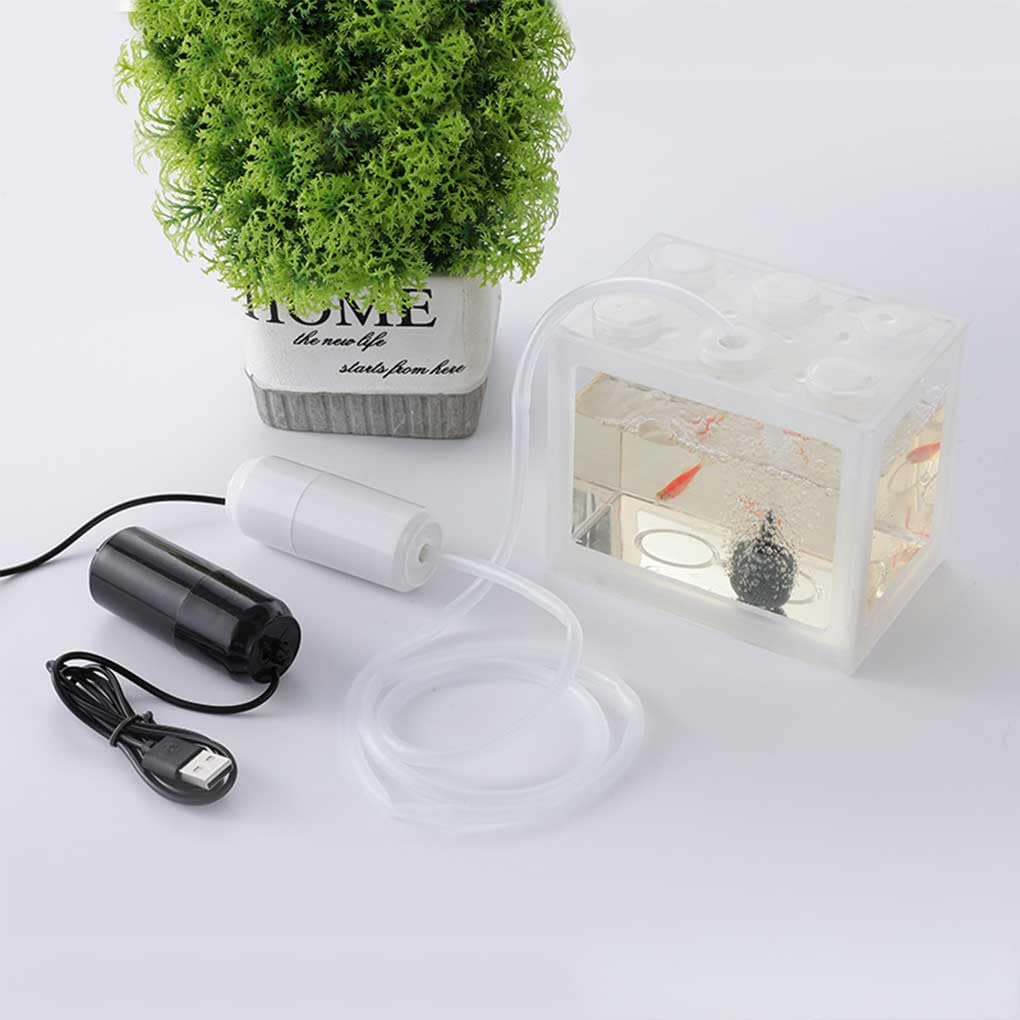 Bomba de oxígeno para acuario de agua dulce y salada, aire para dormitorio, estanque, aireador, interior, bolsa de accesorios de repuesto