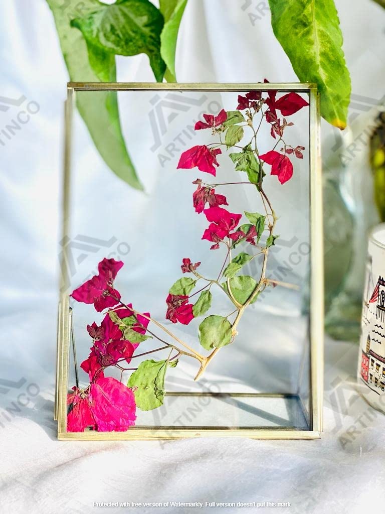 ARTINCO Art India Collections Decorative Brass And Glass Standing Table Photo Frame 4X6(Tabletop, 1.00) 4