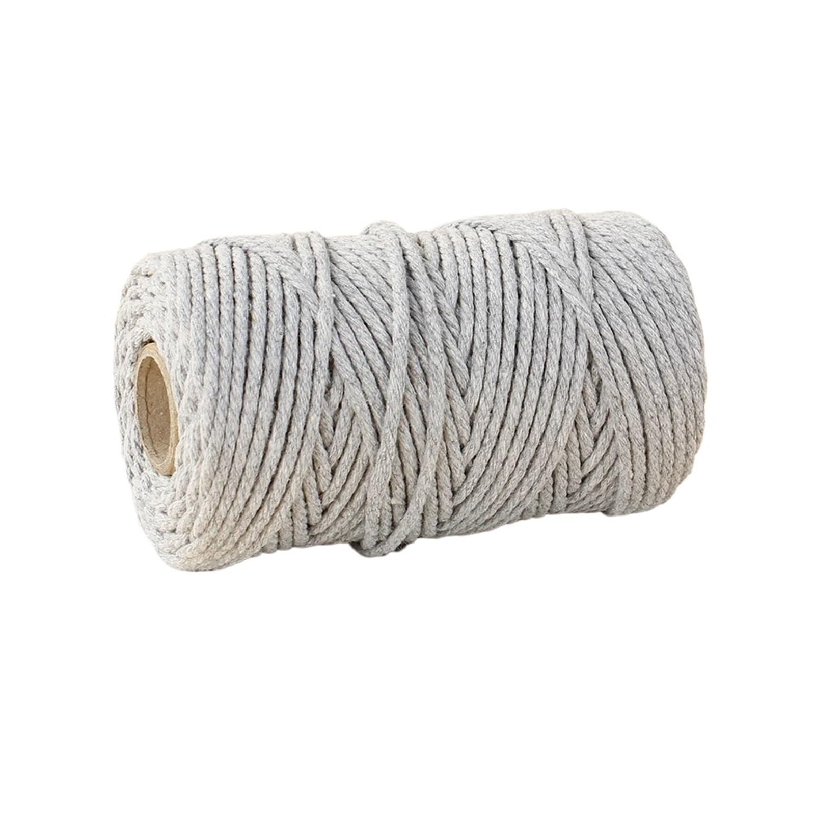 Cotton Macrame Cord 50m/roll 3.0mm Cotton Macrame Cord Rope Twine Thread String Crafts for DIY Handmade Sewing Party Wedding Furniture Decoration(Color11)