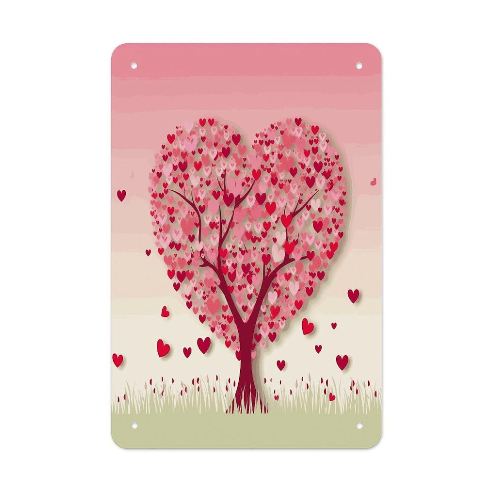 Btcowzrv Style Heart Tree1 Metal Tin Sign Wall Decor Hanging Plaque