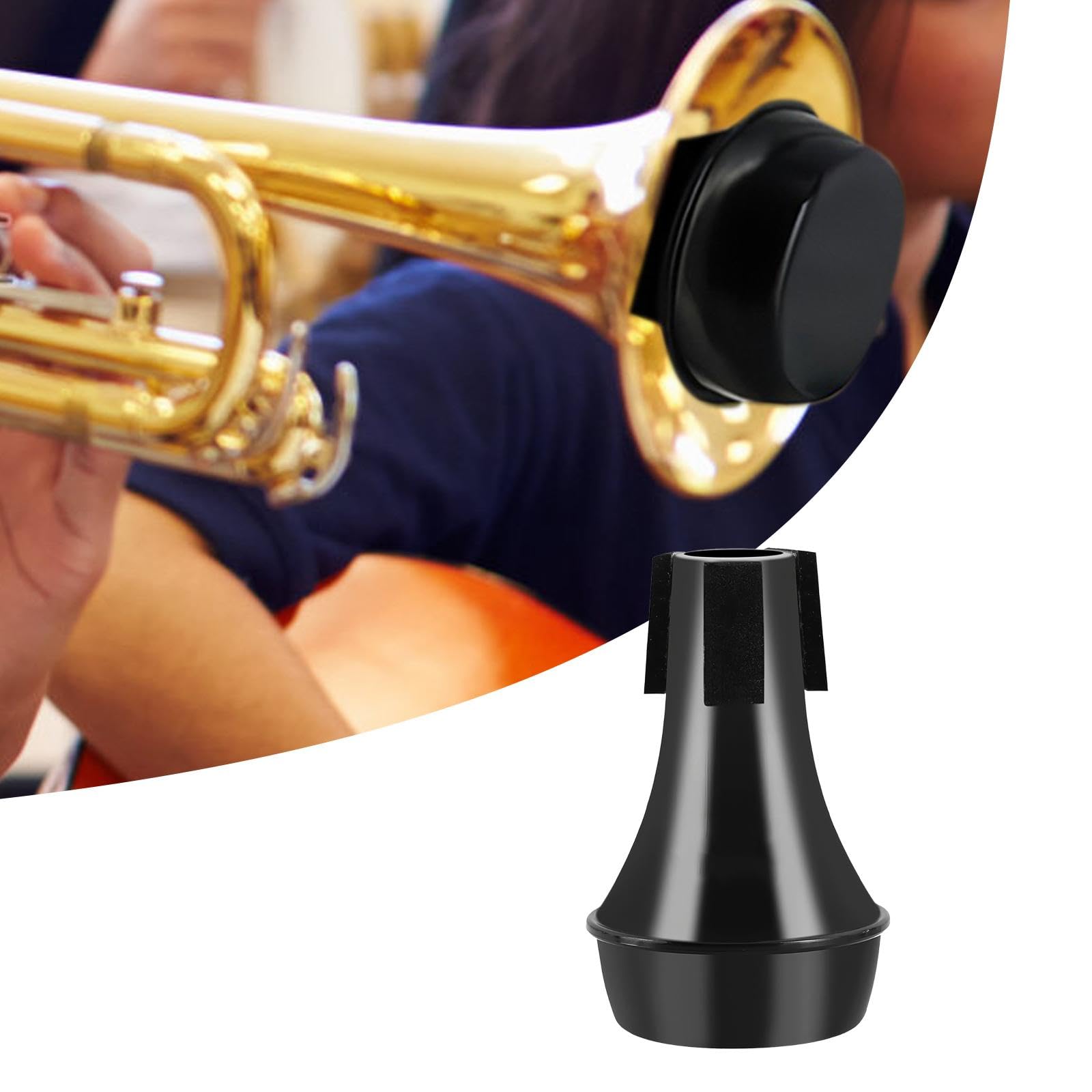 Harilla Sordina de Trompeta Baja para Principiantes, Práctica, Profesional, Clásica, Jazz, Interpretación, Reemplazo, Sordina Recta, Negro