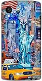 Cover custodia In Plastica Rigida Compatibile Con Google Nexus 5,Design newyork...