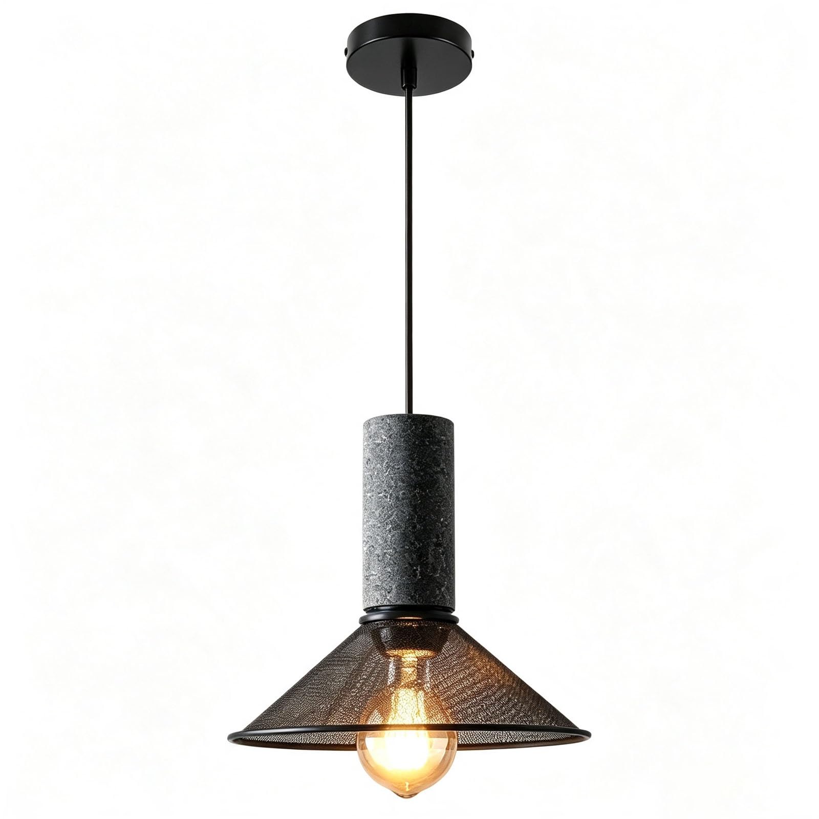 Lámpara colgante de cemento de estilo industrial Lámpara colgante