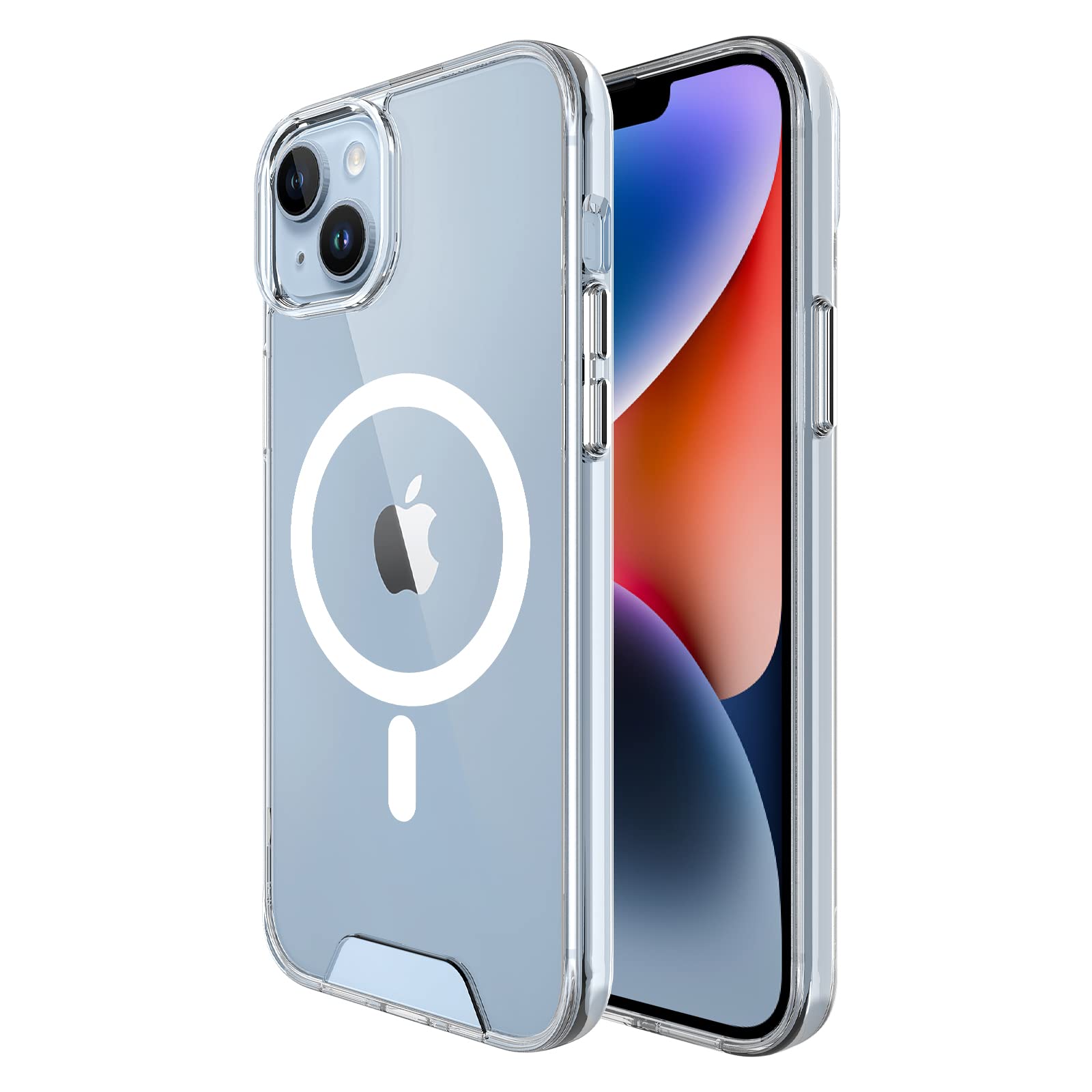 JLM Magnetic Phone Case Compatible with iPhone 14, Mag Safe – Shockproof Non-Yellowing Clear Phone Case – Anti-Scratch Protective Case with Strong Magnet